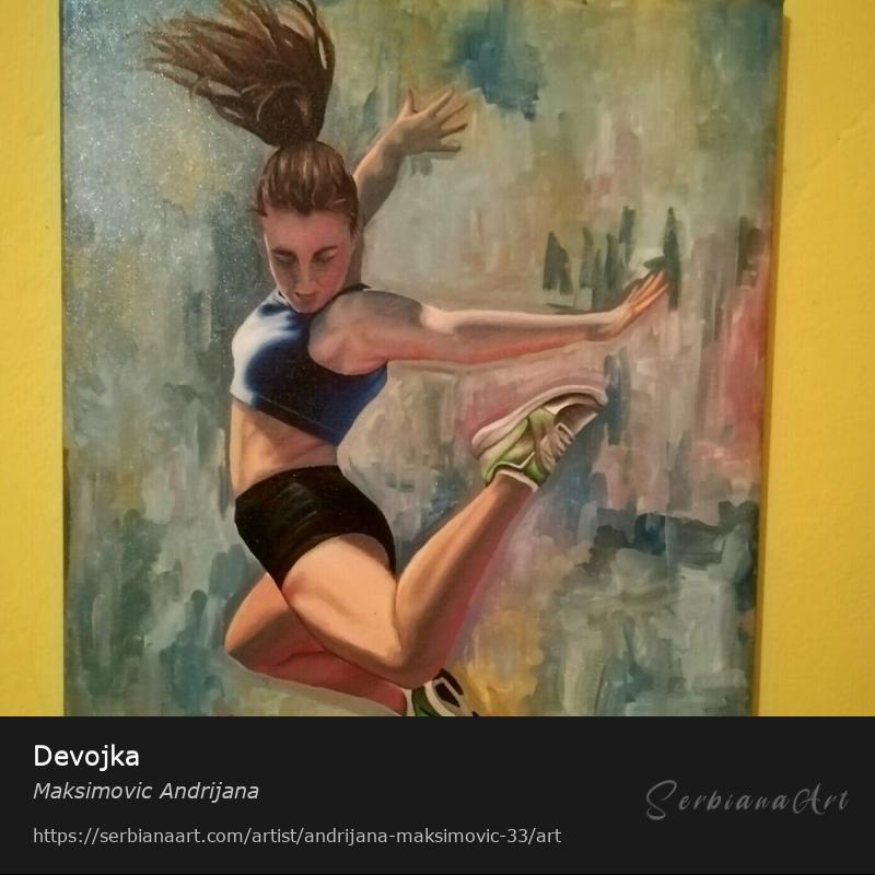 Devojka, Acrylic/Canvas, Maksimovic Andrijana