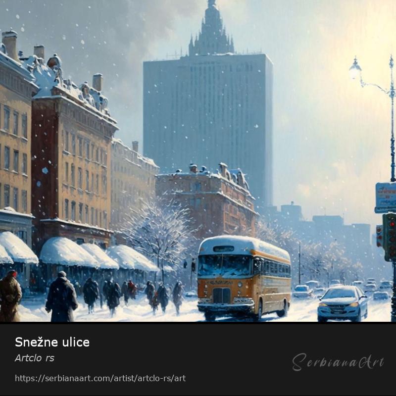 Snežne ulice, Digital Art/Canvas, Artclo rs