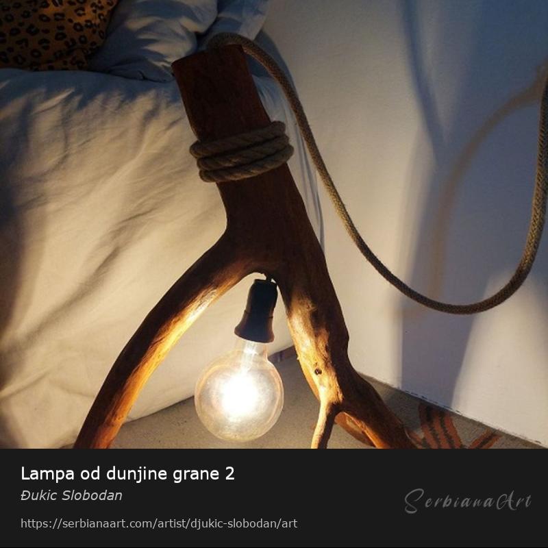 Lampa od dunjine grane 2, Creative Handicraft/Wood, Đukic Slobodan