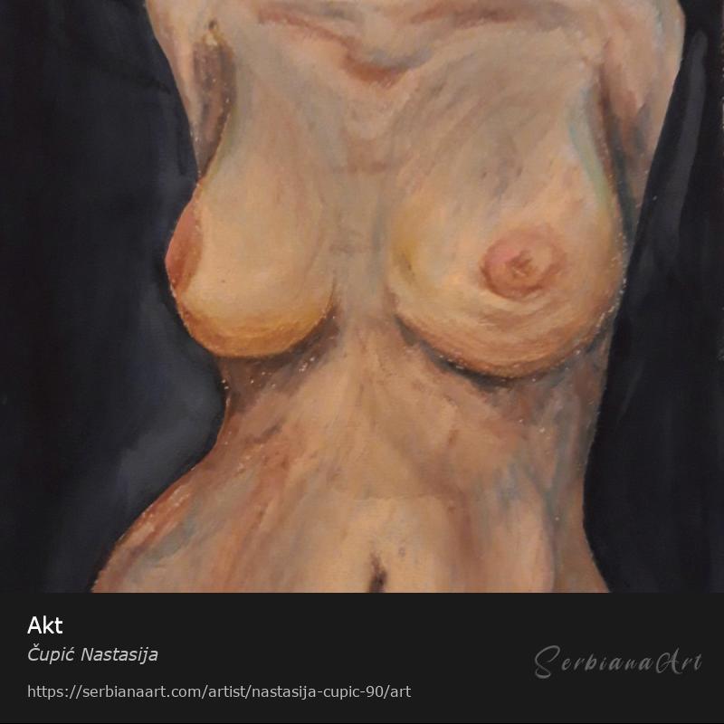 Akt, Pastel/Paper, Čupić Nastasija