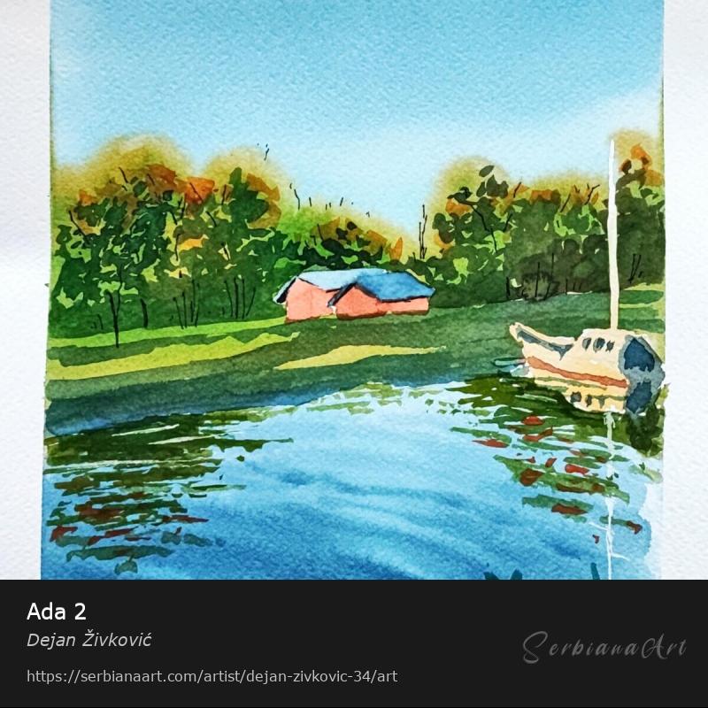 Ada 2, Watercolor/Paper, Dejan Živković