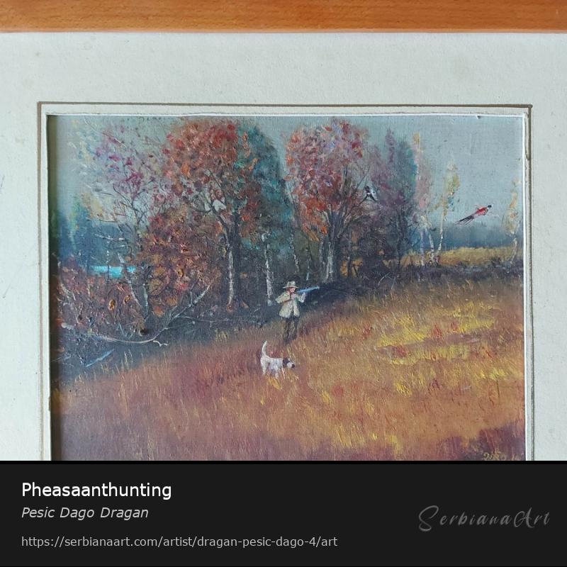 Pheasaanthunting, Oil/Cardboard, Pesic Dago Dragan