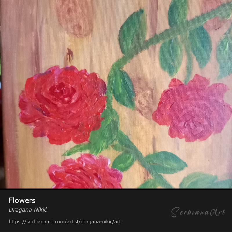 Flowers, Acrylic/Canvas, Dragana Nikić