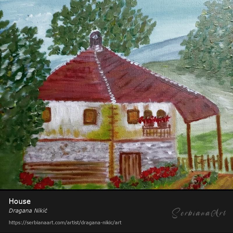 House, Acrylic/Canvas, Dragana Nikić