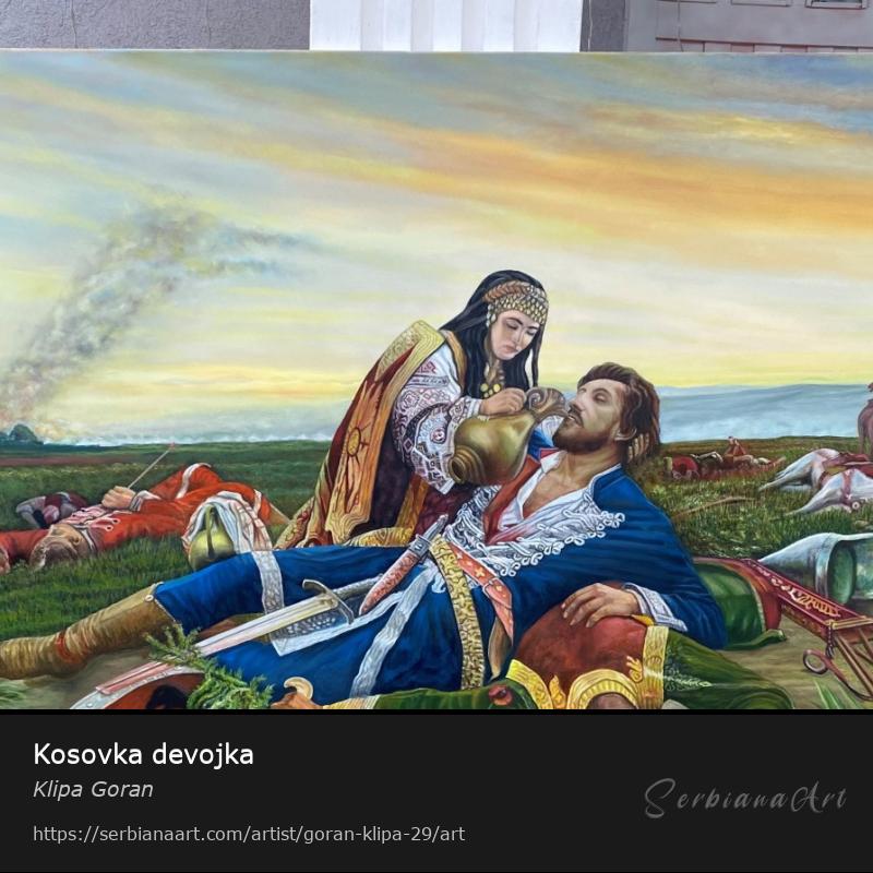 Kosovka devojka, Oil/Canvas, Klipa Goran