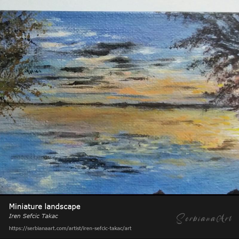 Miniature landscape, Acrylic/Canvas, Iren Sefcic Takac