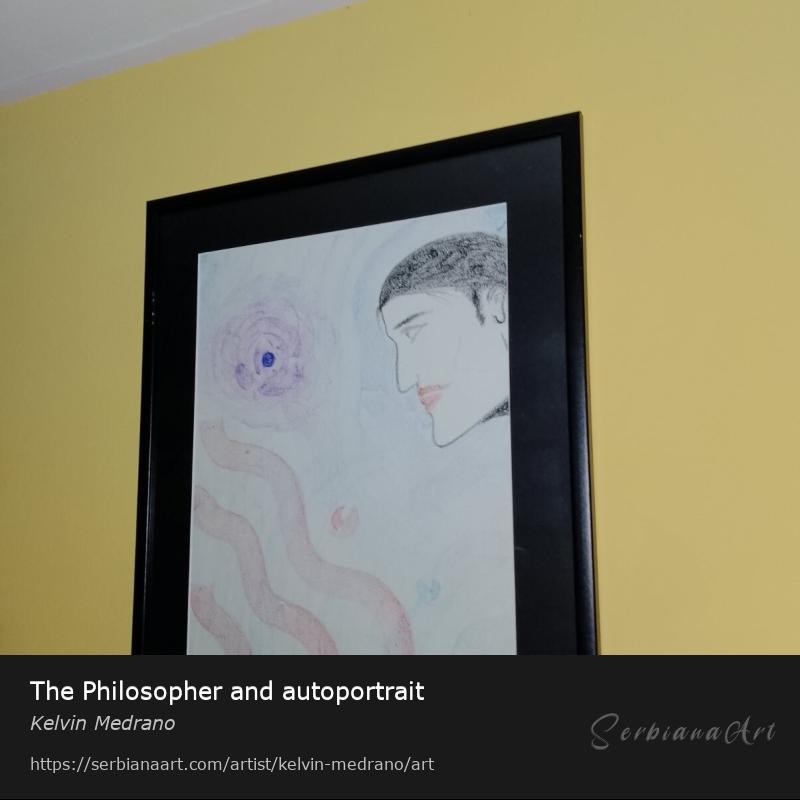 The Philosopher and autoportrait , Pastel/Paper, Kelvin Medrano