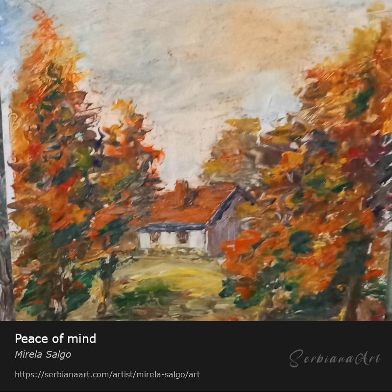 Peace of mind, Oil/Cardboard, Mirela Salgo