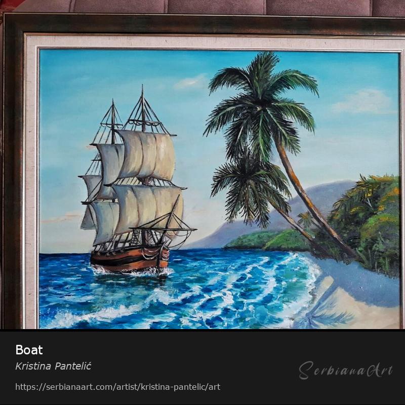 Boat, Oil/Canvas, Kristina Pantelić