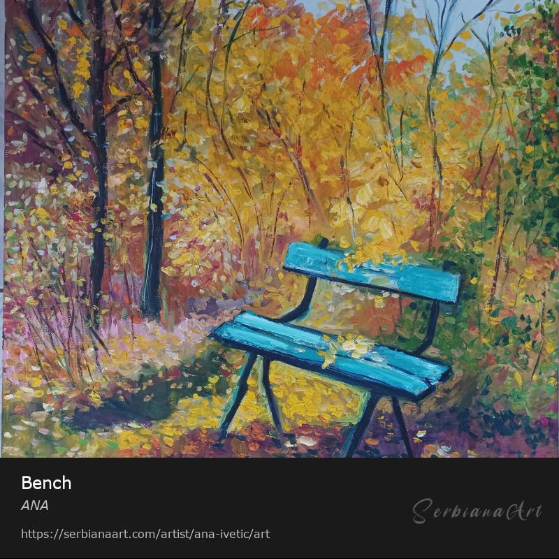 Bench, Oil/Canvas, ANA