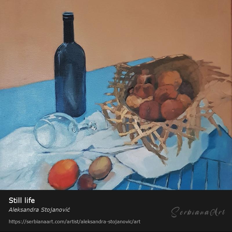 Still life, Acrylic/Canvas, Aleksandra Stojanović