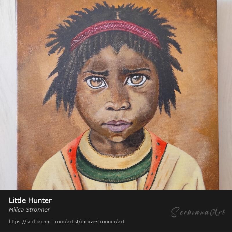 Little Hunter, Acrylic/Canvas, Milica Stronner