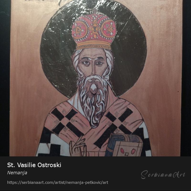 St. Vasilie Ostroski, Carving/Wood, Nemanja