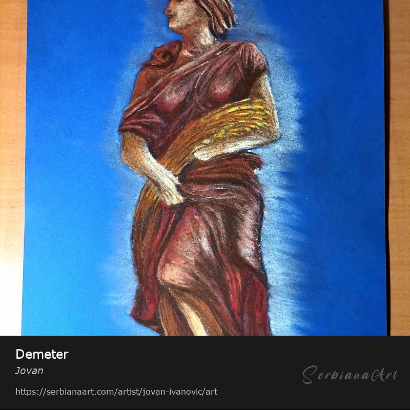 Demeter, Pastel/Paper, Jovan