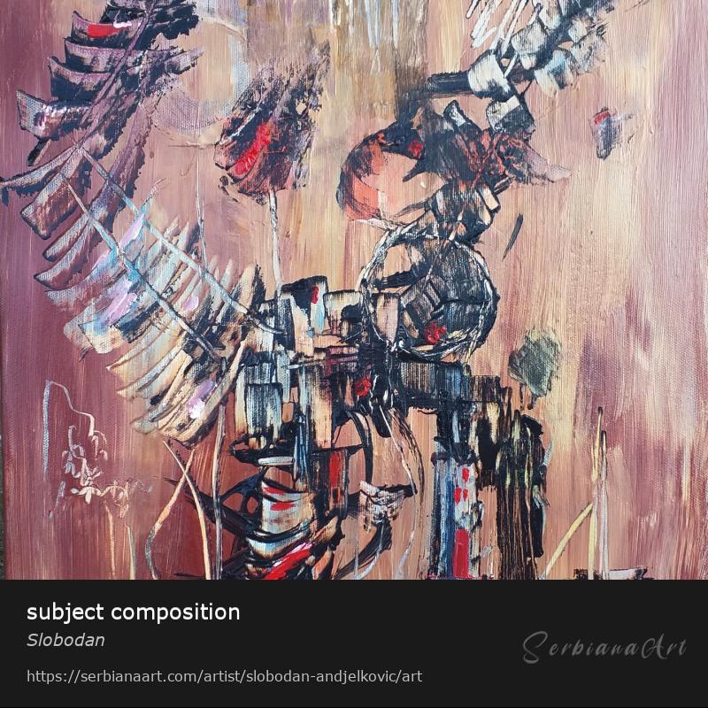 subject composition, Acrylic/Canvas, Slobodan