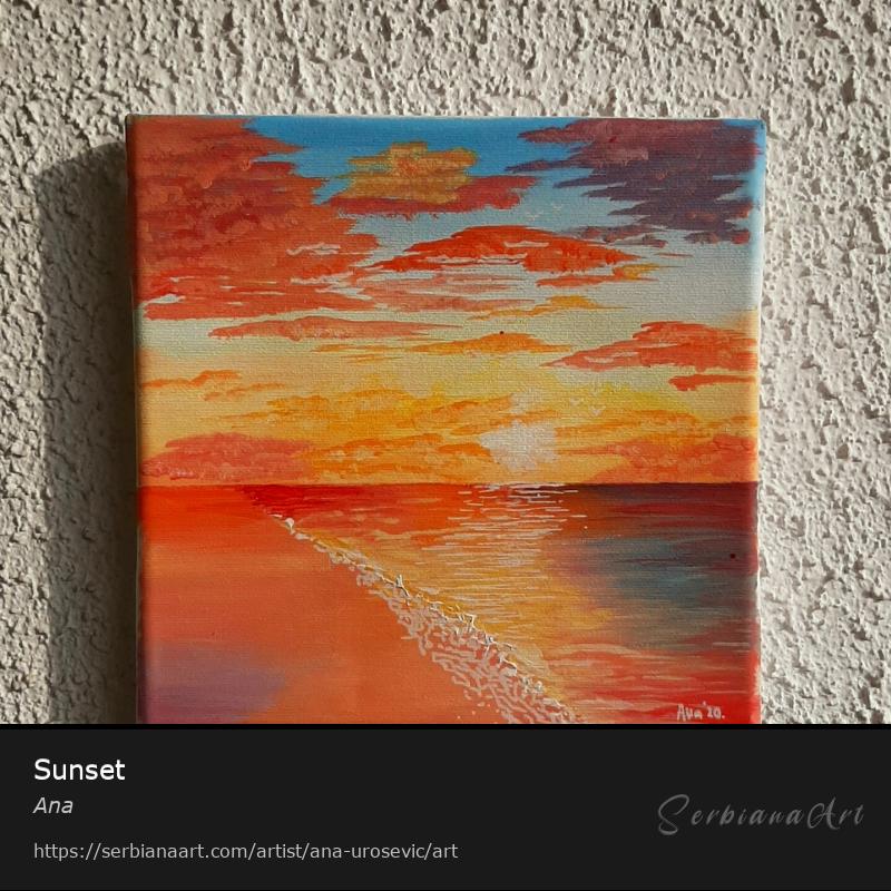 Sunset, Acrylic/Canvas, Ana