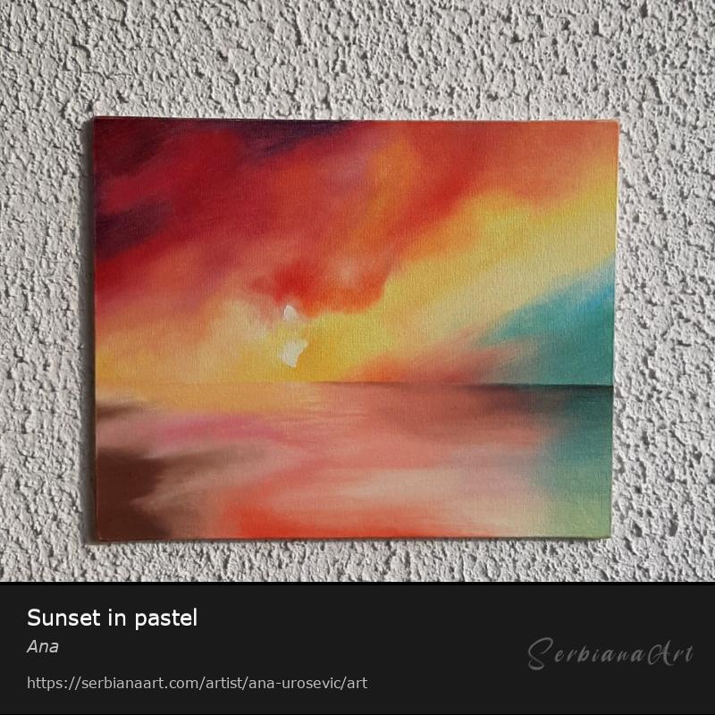 Sunset in pastel, Oil/Canvas, Ana