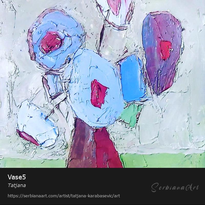 Vase5, Oil/Cardboard, Tatjana 