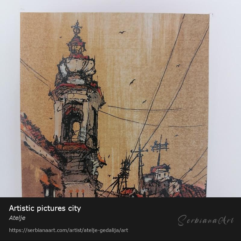 Artistic pictures city, Mixed Media/Paper, Atelje 