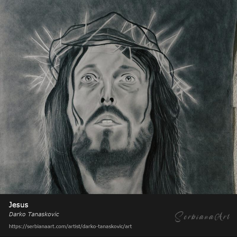 Jesus, Pencil/Paper, Darko Tanaskovic