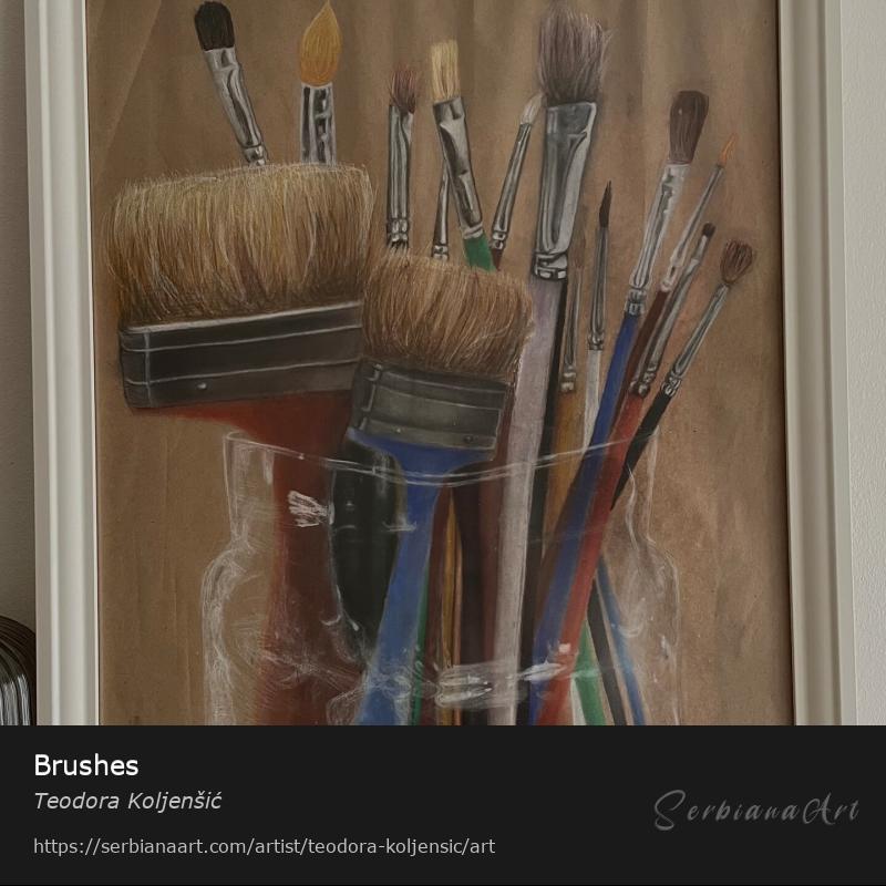 Brushes, Pastel/Paper, Teodora Koljenšić