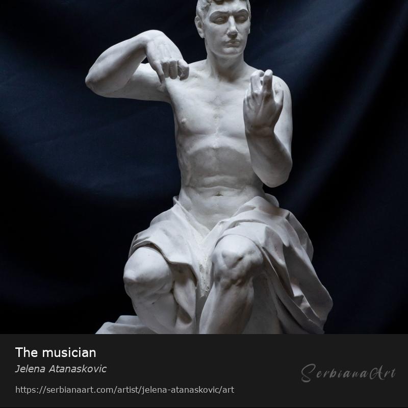 The musician, Sculpture/Plastic-Polymer, Jelena Atanaskovic