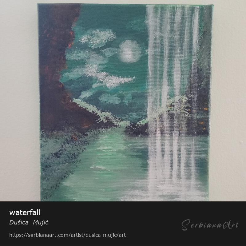 waterfall, Acrylic/Canvas, Dušica  Mujić