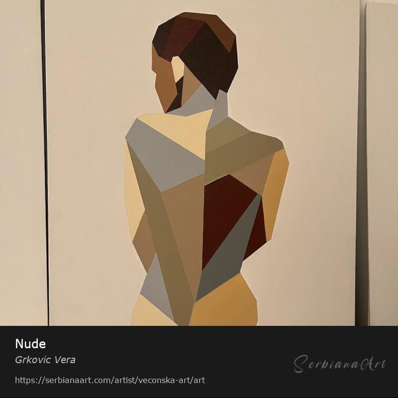 Nude, Acrylic/Cardboard, Grkovic Vera