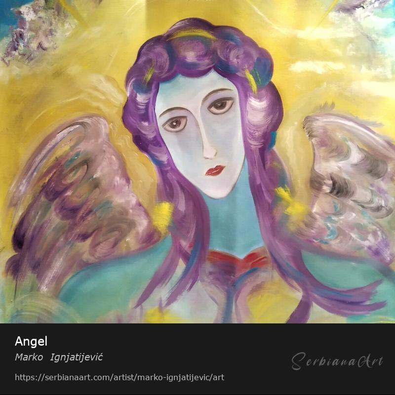 Angel, Oil/Canvas, Marko  Ignjatijević