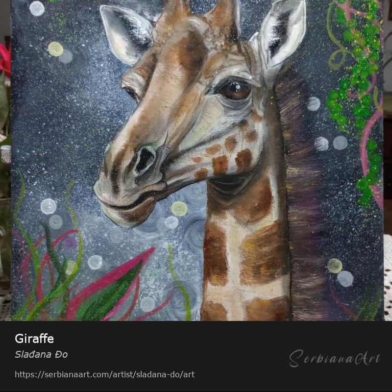 Giraffe, Oil/Canvas, Slađana Đo