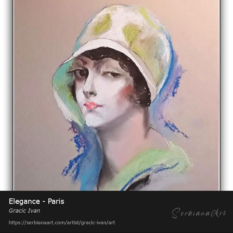 Elegance - Paris, Pastel/Paper, Gracic Ivan