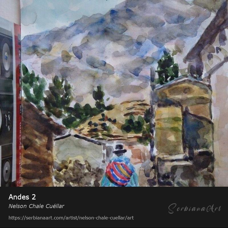 Andes 2, Watercolor/Paper, Nelson Chale Cuéllar
