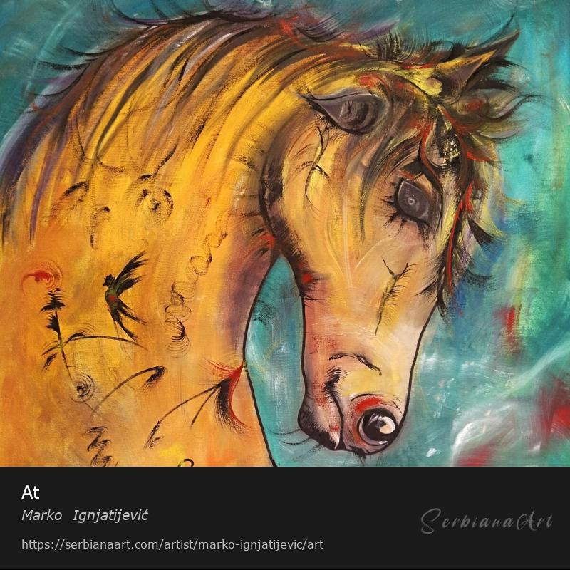 At, Oil/Canvas, Marko  Ignjatijević