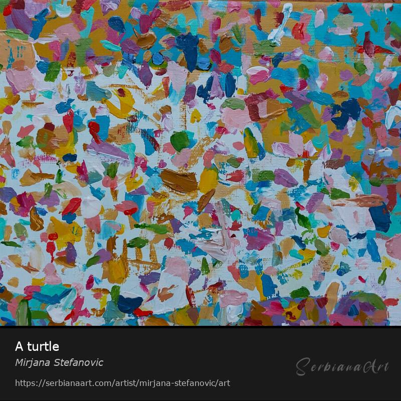 A turtle, Mixed Media/Canvas, Mirjana Stefanovic