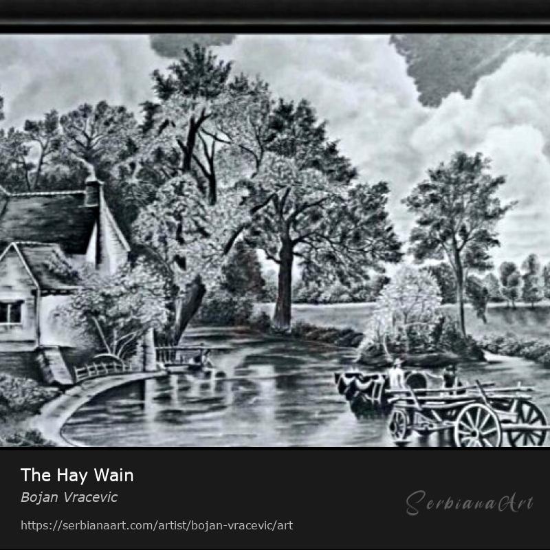The Hay Wain, Pastel/Paper, Bojan Vracevic