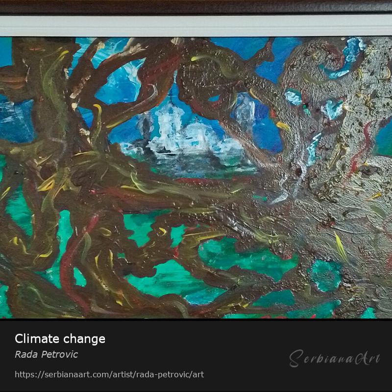 Climate change, Acrylic/Wood, Rada Petrovic