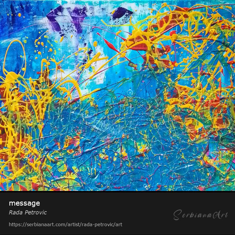 message, Acrylic/Canvas, Rada Petrovic