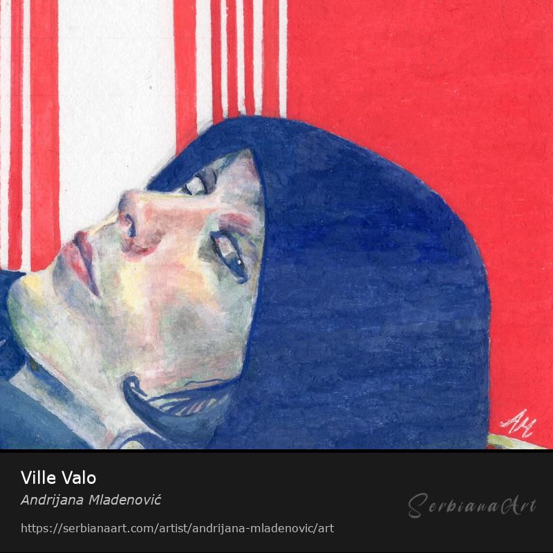 Ville Valo, Tempera/Paper, Andrijana Mladenović