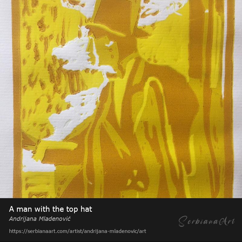 A man with the top hat, Graphics/Paper, Andrijana Mladenović