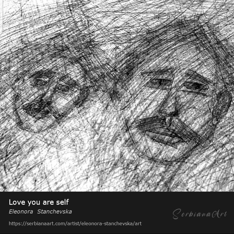 Love you are self, Pencil/Paper, Eleonora  Stanchevska