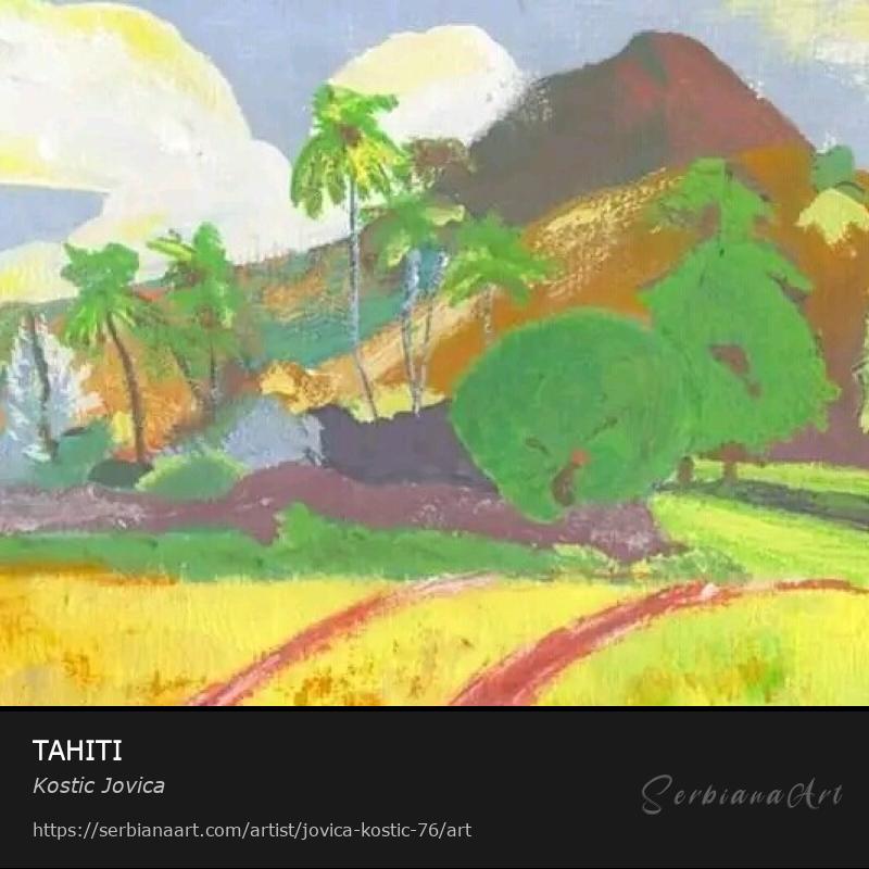 TAHITI, Tempera/Paper, Kostic Jovica