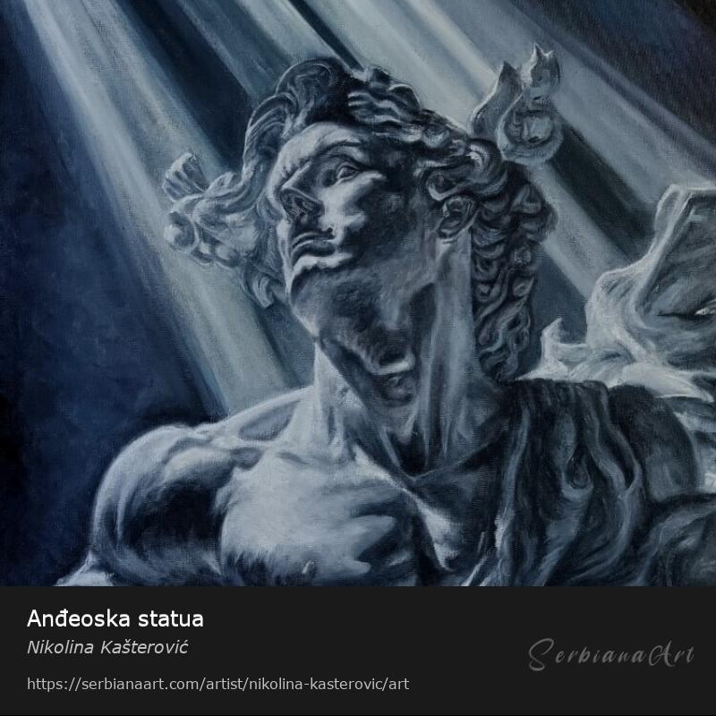 Anđeoska statua, Oil/Canvas, Nikolina Kašterović