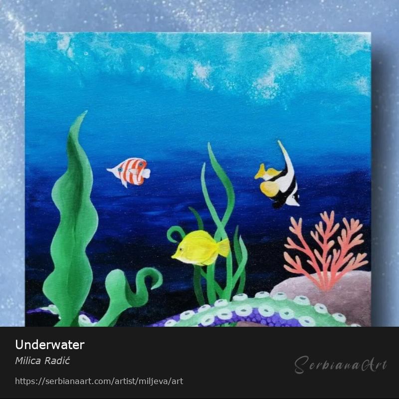 Underwater, Acrylic/Canvas, Milica Radić