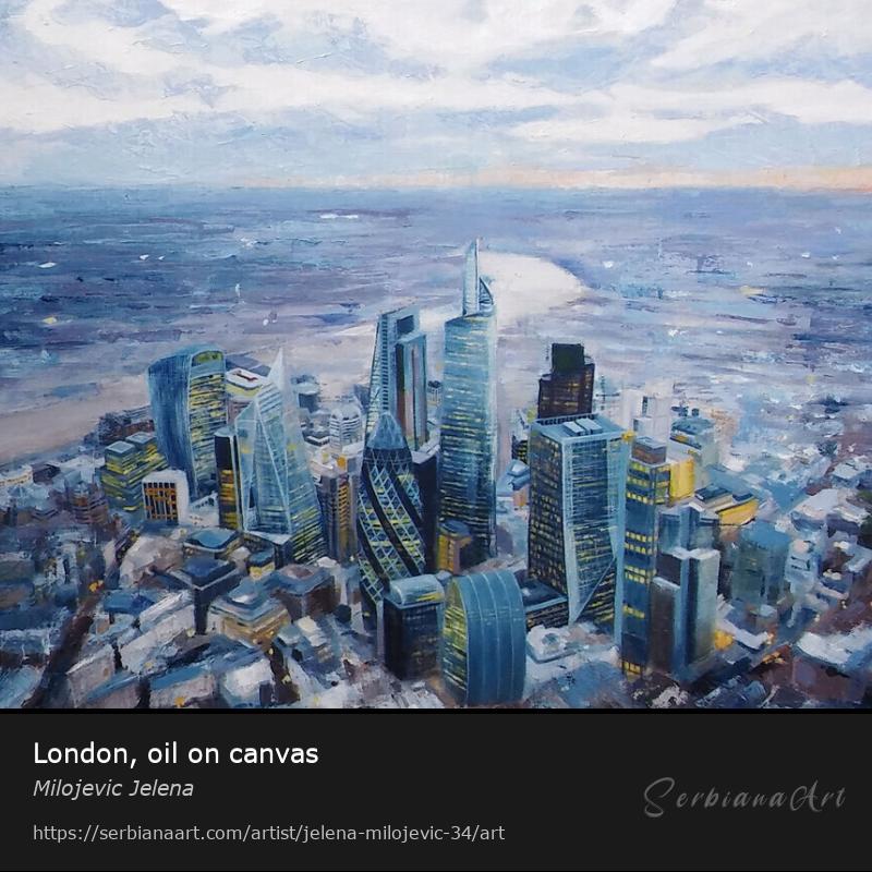 London, oil on canvas, Oil/Canvas, Milojevic Jelena