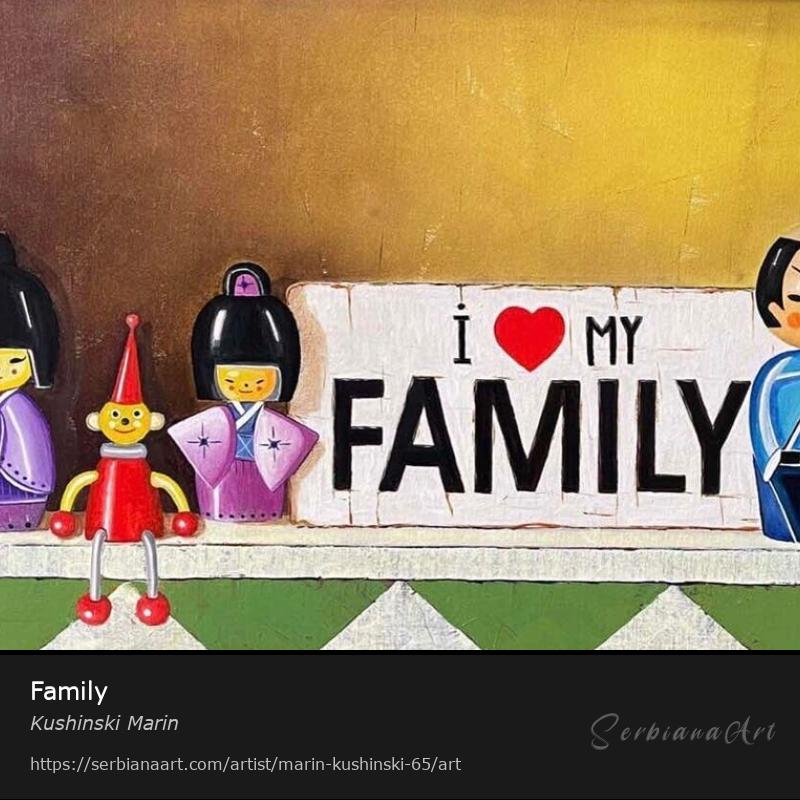 Family, Oil/Canvas, Kushinski Marin