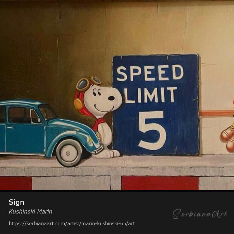 Sign, Oil/Canvas, Kushinski Marin
