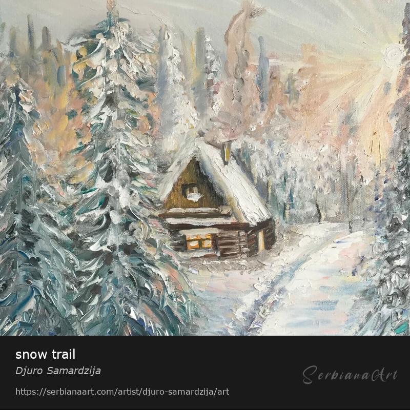 snow trail, Oil/Canvas, Djuro Samardzija
