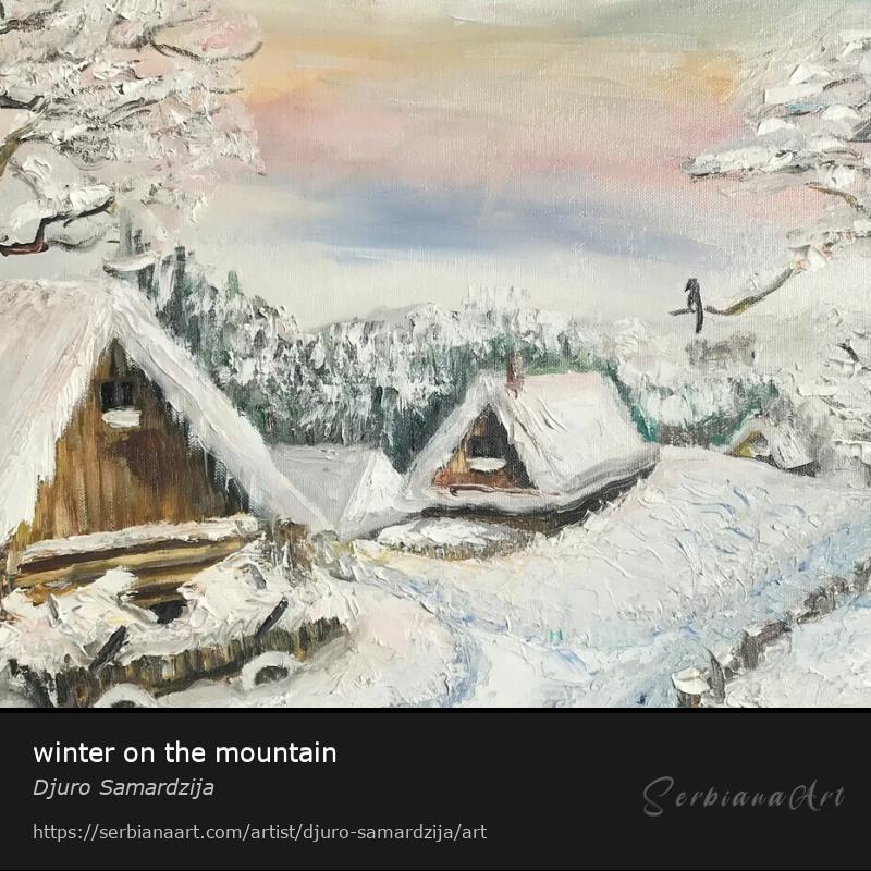 winter on the mountain, Oil/Canvas, Djuro Samardzija