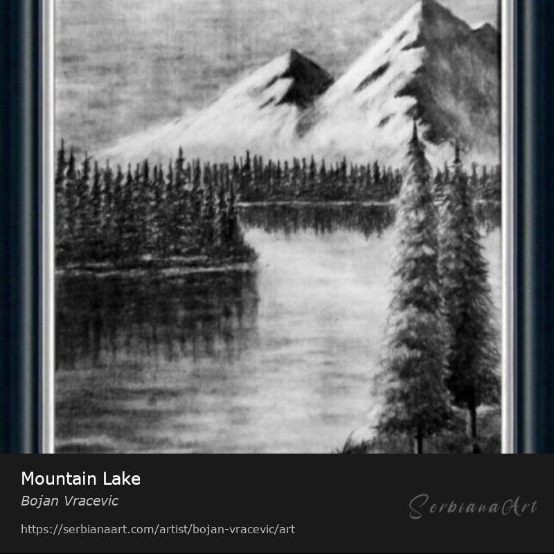 Mountain Lake, Graphics/Paper, Bojan Vracevic
