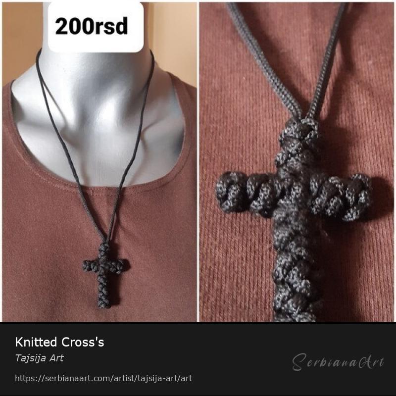 Knitted Cross's, Jewelry/Textile, Tajsija Art